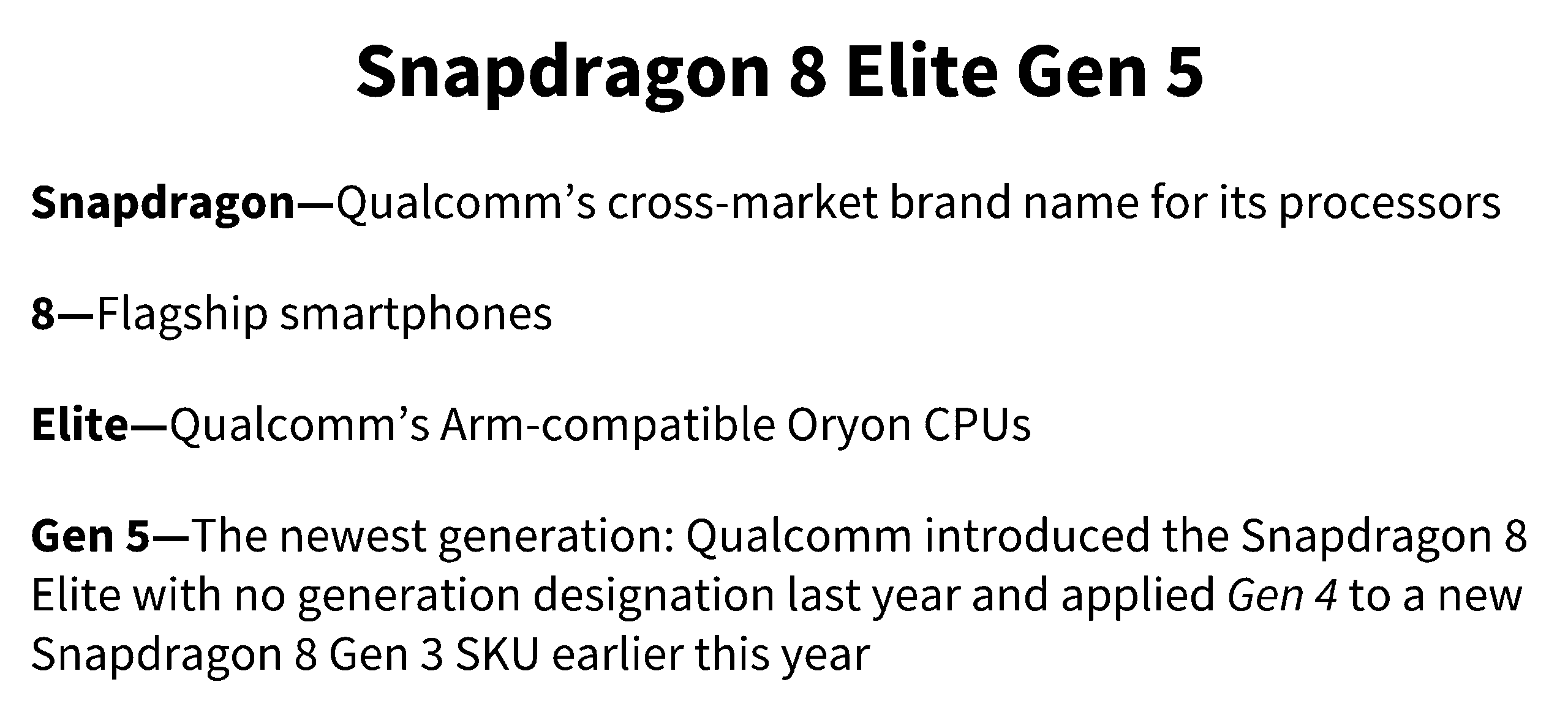 Qualcomm Snapdragon name decoder