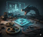 AI-generated embedded-processing art