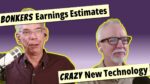 Byrne-Wheeler Report Ep 14 thumbnail with Joe, Bob, and text overlays "bonkers earnings estimates" and "crazy new technology"